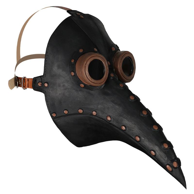 Mittelalterliche Pestdoktor Schnabelmaske Atemberaubendes Latexdesign für Halloween Cosplay und Partykleidung