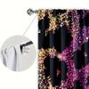 Colored Leopard Print Printed Curtain for Home Decor - Rod Pocket Window Treatment for Bedroom, Kitchen, Living Room