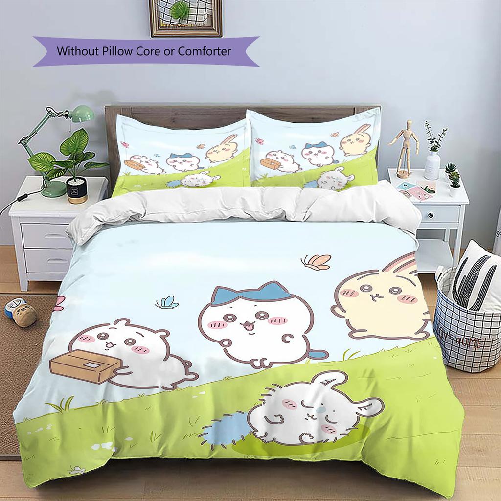 Usagi Pattern Bedding Quilt Set  Home Decoration  Gift (1 * duvet cover + 2 * pillowcase  without core)