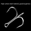 120pcs/box Fishing Treble Hooks Size 2#-10# Round Bent Treble Saltwater Hook