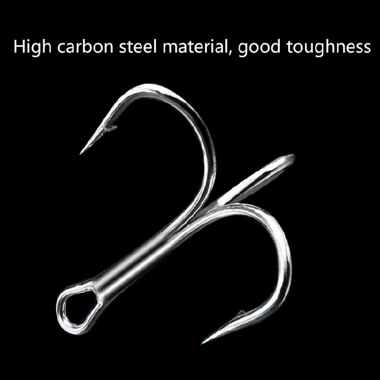 120pcs/box Fishing Treble Hooks Size 2#-10# Round Bent Treble Saltwater Hook