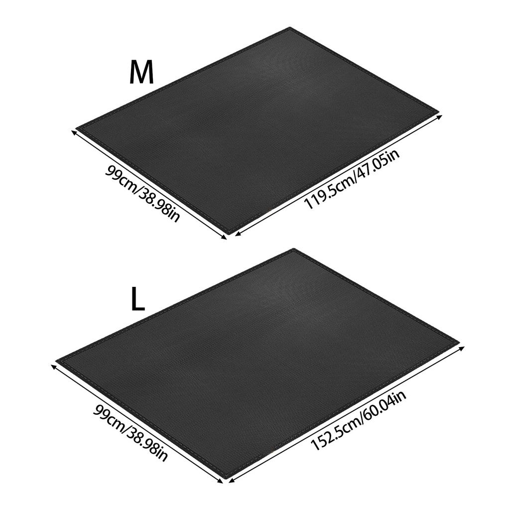 Large BBQ Grill Pad Waterproof Oil Proof Double Sided Flame Retardant Cooking Mat For Floor And Grass Safety