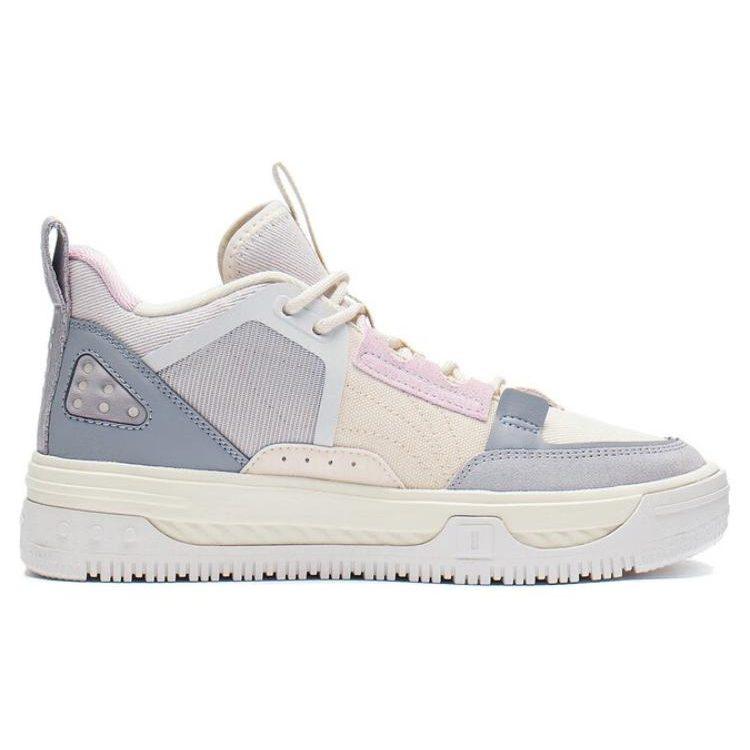 Li Ning Textile, Synthetic Leather Slip Resistant, Abrasion Resistant, Height Increasing Mid Top Skateboard Shoes AGCS240-3