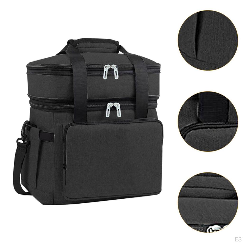 Cold Bag Expandable Container Thickened Food Double Level for Camping Office of The