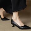 Women's Cow Leather Pointed Toe Slip-on Pumps High Quality Soft Comfortable Elegant Ladies  Thin High Heel Slim Dress Shoes