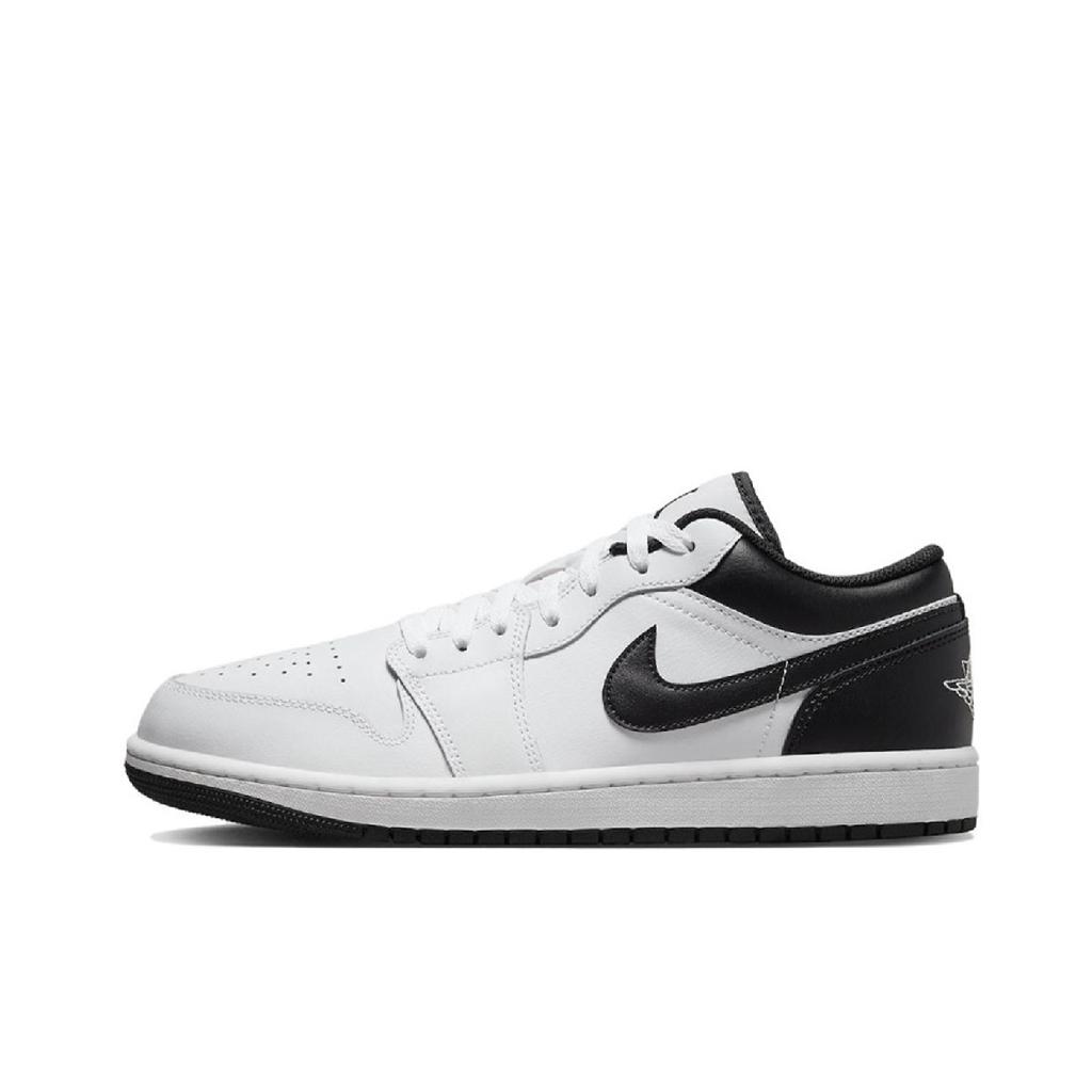 Jordan Air Jordan 1 Abrasion Resistant Low Top Skateboard Shoes Unisex Black White Gray 553558-132(Team577-)