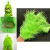 Adult Size Christmas Grinch Gloves Festive Holiday Party Cosplay Props