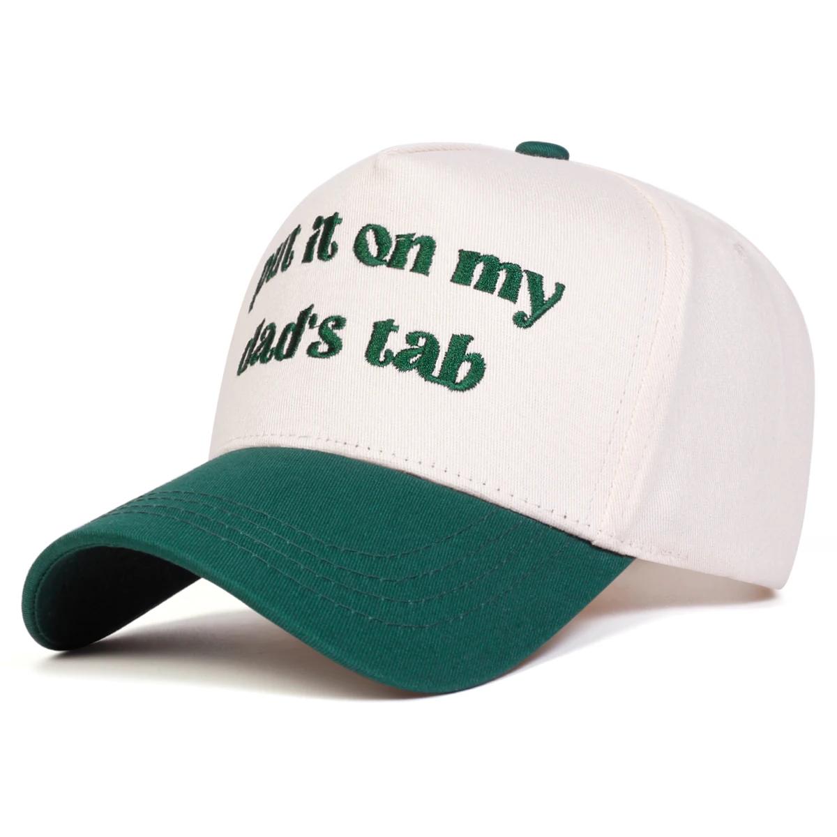 

Unisex Put It On My Dad S Tab Letter Embroidery Baseball Caps Spring Autumn Outdoor Sunscreen Hat Adjustable Casual Trucker Hats
