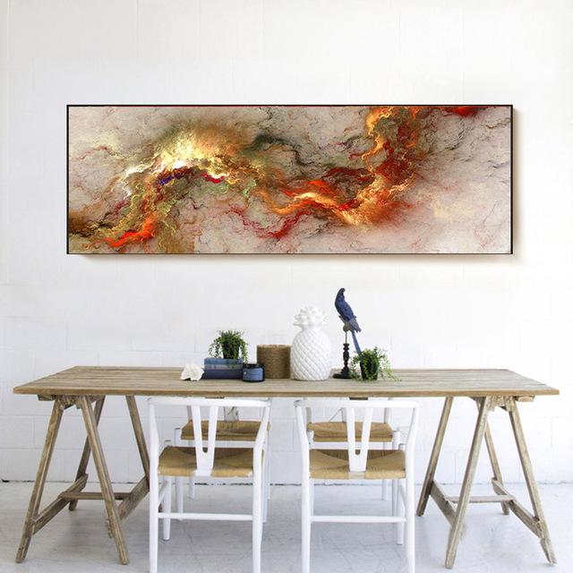 Abstract Canvas Painting Colorful Purple Blue Cloud Posters and Prints Nordic Wall Art Pictures for Bedroom Home Decor No Frame No Frame