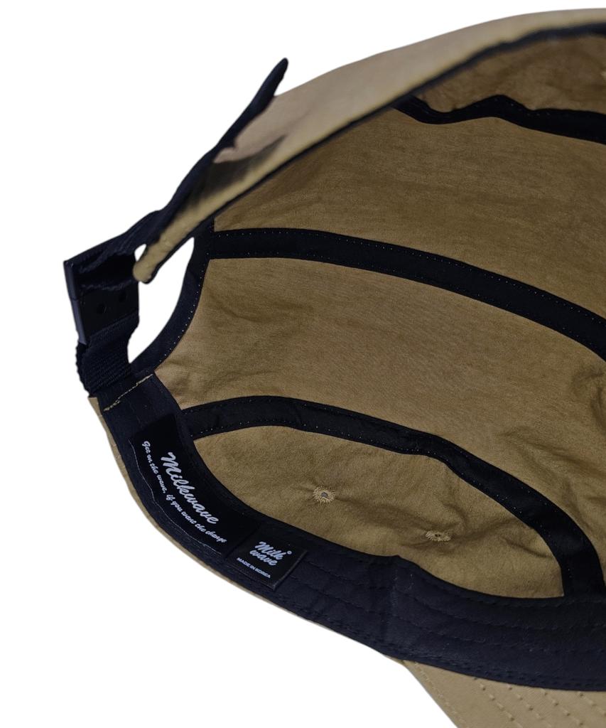 Milkeuweibeu Ripple Studded Camp Ball Cap [Mustard]