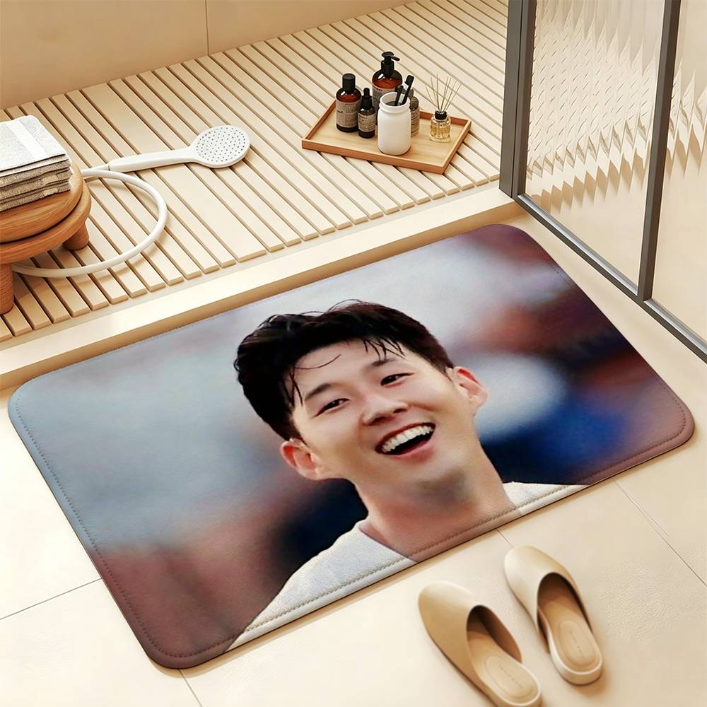 S-Son Heung-min Soft Comfortable Short Plush Rug Carpet mat Anti‑Slip Floor Mat Machine Washable Home Decor