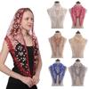 Hollow Women Tulle Shawl Flower Wedding Bridal Shawl Fashion Mantilla Lace Veil  for Church