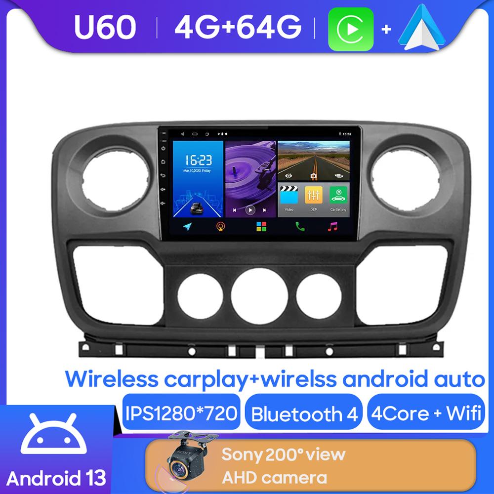 For Renault Master Nissan NV400 Opel Movano 2010 - 2021 Android Car Stereo Multimedia Radio Player GPS Carplay Android Auto