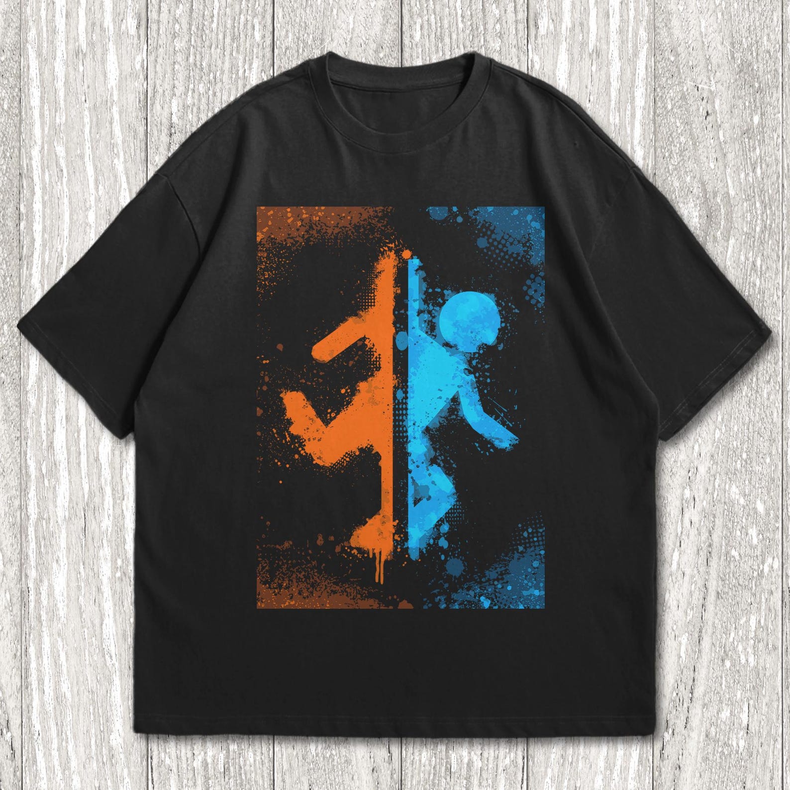Portal Graffiti T-Shirt, Portal Merch For Gamers, Portal Tee S
