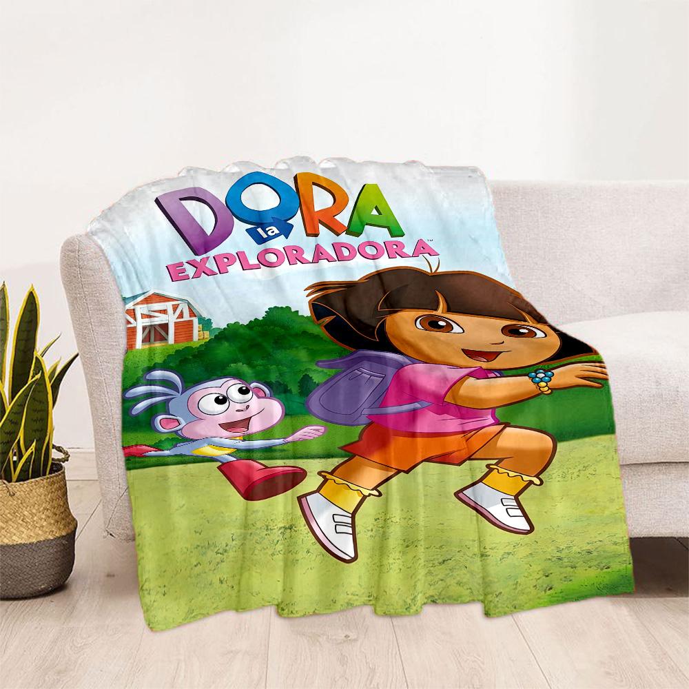 Dora Explorer Blanket Soft Warm Cozy Perfect for Bedding Chair Office Four Seasons Universal Modern Style Unique Gift for Family and Friends Camping