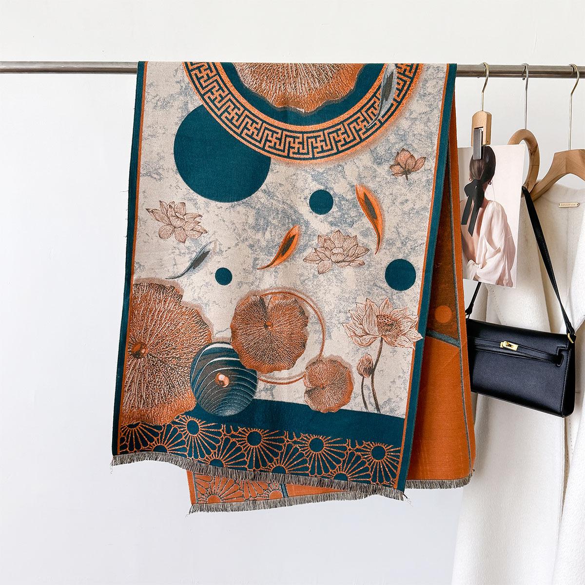 

Сезонные высококачественные печатные шарфы, национальный стиль, высококачественные и изысканные теплые, с шалями и накидками, женские шеи 65*180cm