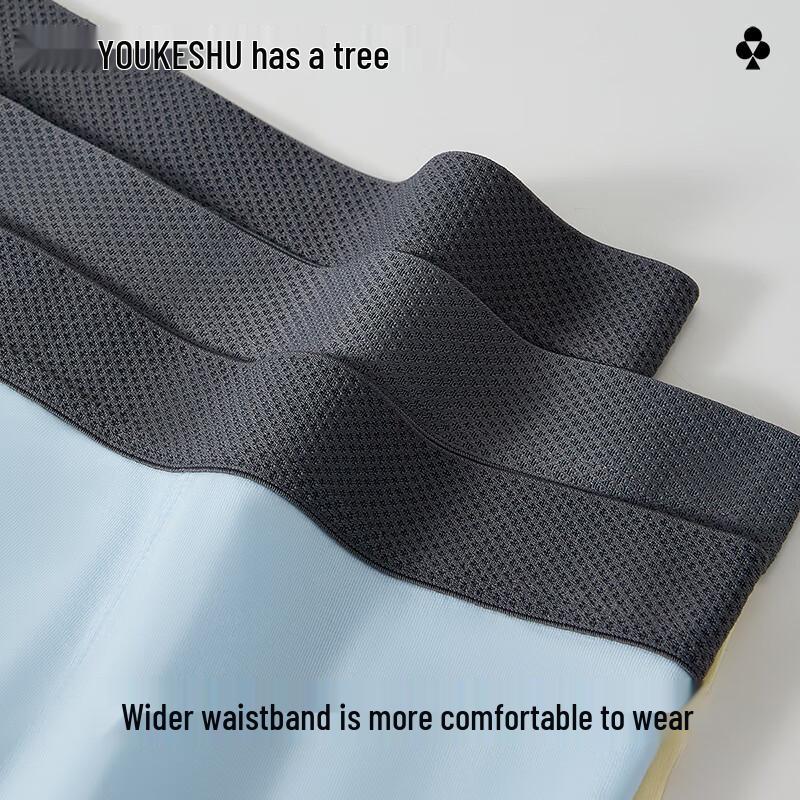 Youkeshu Men's 7A Antibacterial Cotton Boxer Briefs