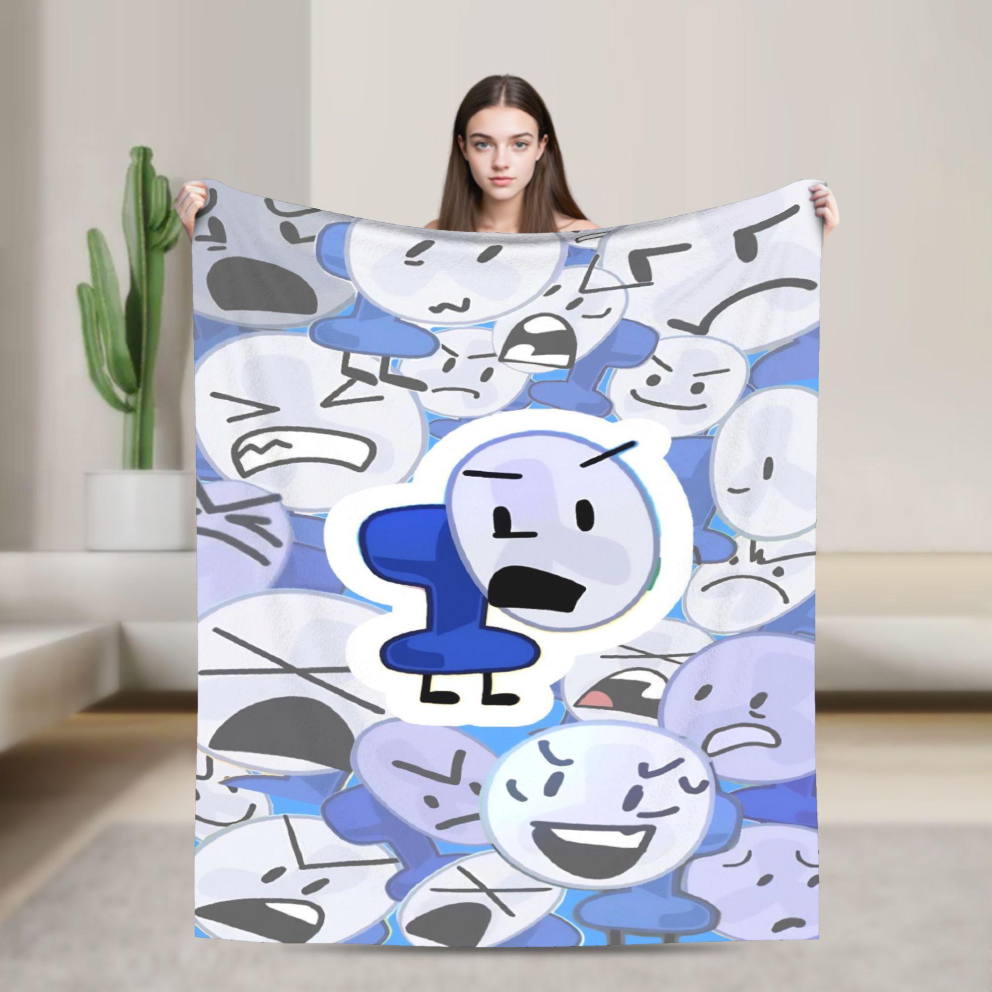 

Cute Fan BFDI Animated Blankets Wool Funny Warm Throw Blanket for Chair Covering Sofa Autumn/Winter 150x180cm