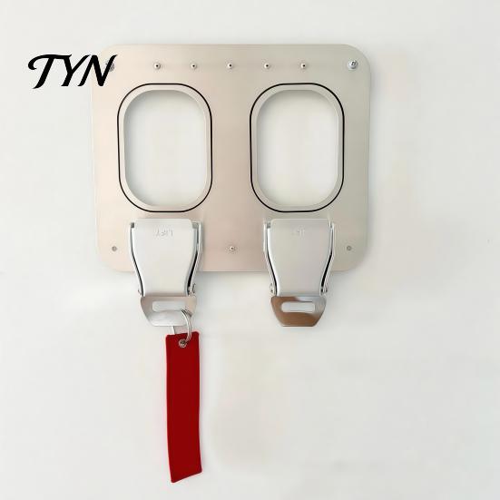 Organizzatore Chiavi Ispirato all'Aviazione Appeso a Parete con Design Fibbia Cintura di Sicurezza Aereo per Ingresso, Regalo Unico per Viaggiatori Frequenti Supporto Staccabile