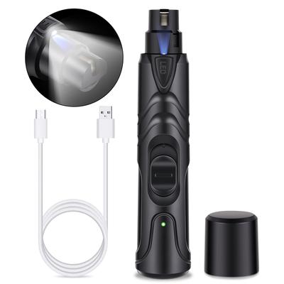 SUPTMAX Electric Pet Nail Trimmer for Dogs and Cats with LED Nail Nail Electric Nail Nail Nail Injury High Speed Safe and for and Large Black Light,