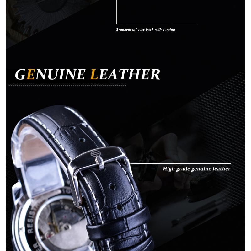 Forsining Men Fashion Casual Dial Tourbillon Mechanical Watch