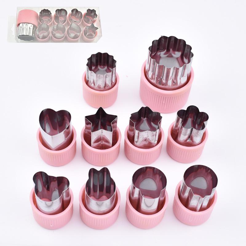 Stainless Steel Fruit Cutting Flower Mold Small Wonton Cookie Mold Vegetable Flower Cutter Butterfly Noodle Tool