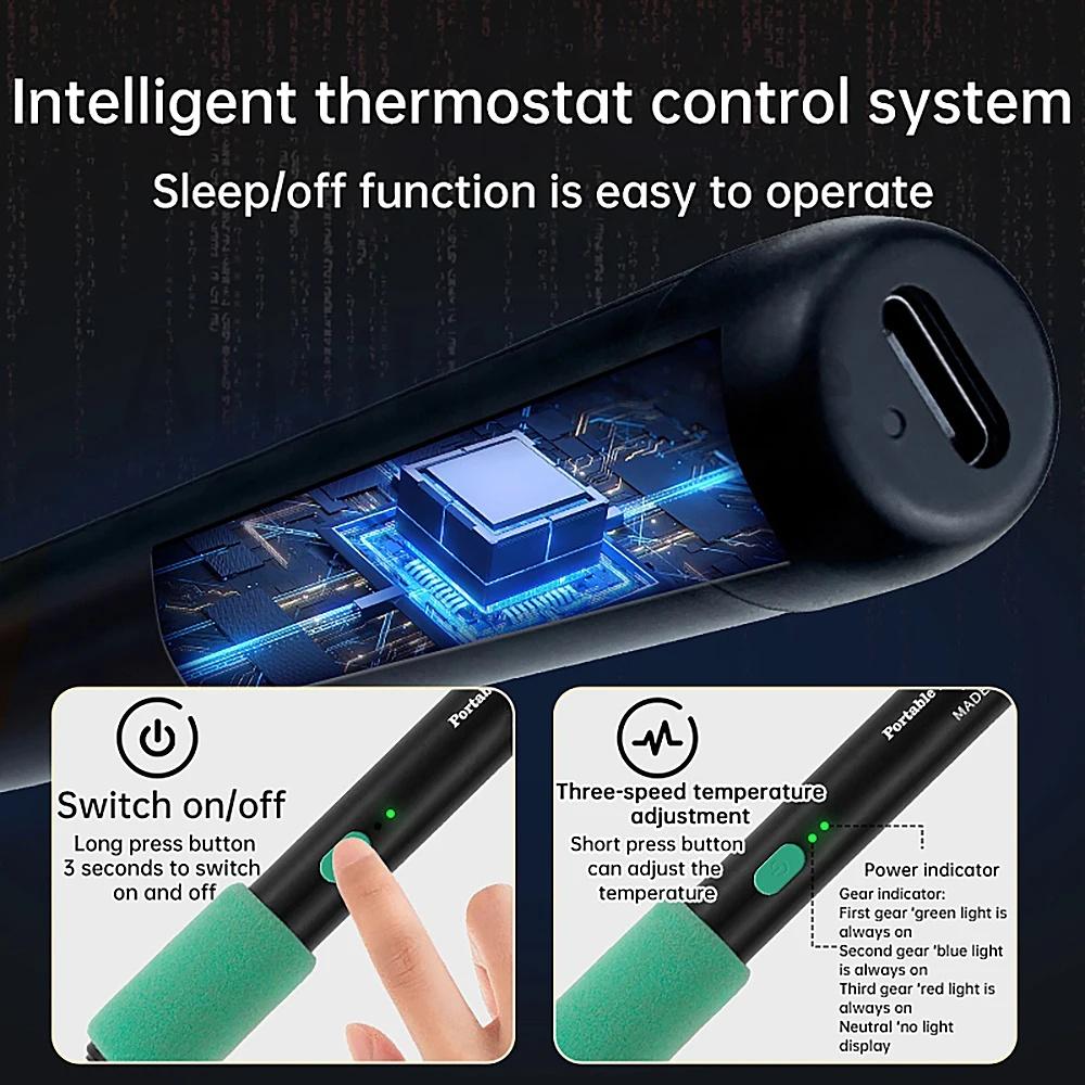 C211 Wireless Soldering Iron Portable 5V 15W built-in battery with Three-Level Temperature Control Wireless Mini Soldering Tool