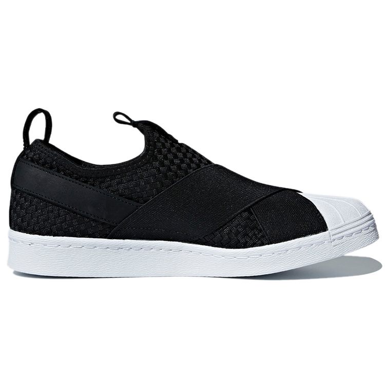 Adidas Originals Superstar Slip-On Lightweight Breathable Low-Top Skate Shoes Unisex Sneakers Black CQ2487