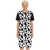 Damen Spezialbedarf Body Kurzarm Kurzer Schritt Druck Farbblockierung Adaptiver Jumpsuit Demenzpflege