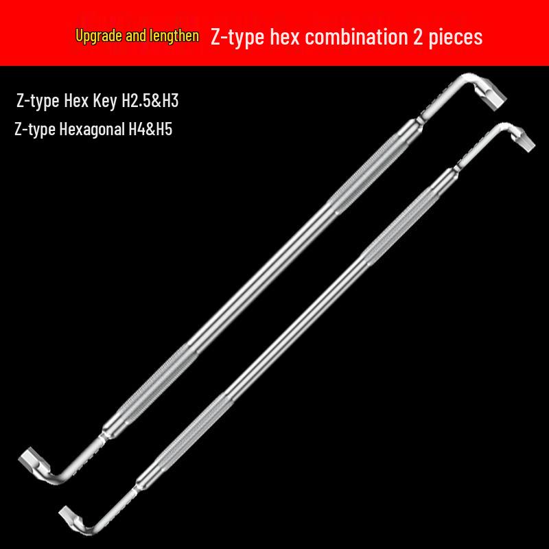 Z- & L-shaped Right Angle Wrench: Dual-Use Phillips, Slotted, Hex, Torx Screwdriver Set
