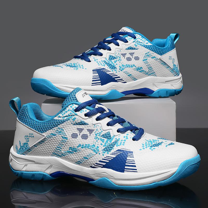 Large Size New Rubber Sole Sports Shoes Badminton Training Tennis Shoes Non-slip Breathable Multi-scene Shoes