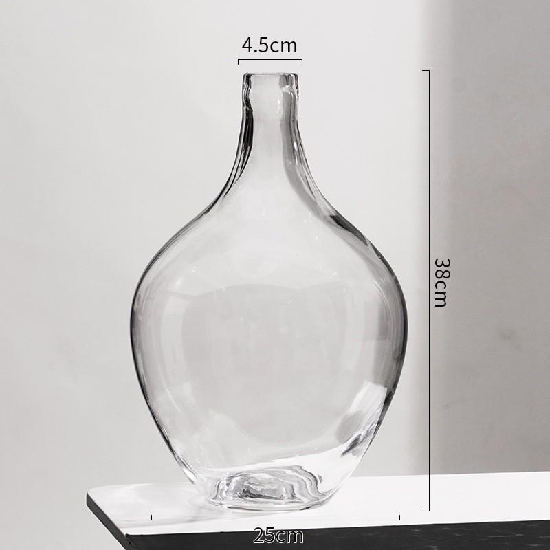 Transparent glas hydroponisk vas för blomsterarrangemang - Japansk klockblomma & Andromeda
