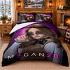 M3GAN Pattern Bedding 3Pcs Set Bed Sheet And Pillowcases For Indoor Bedroom