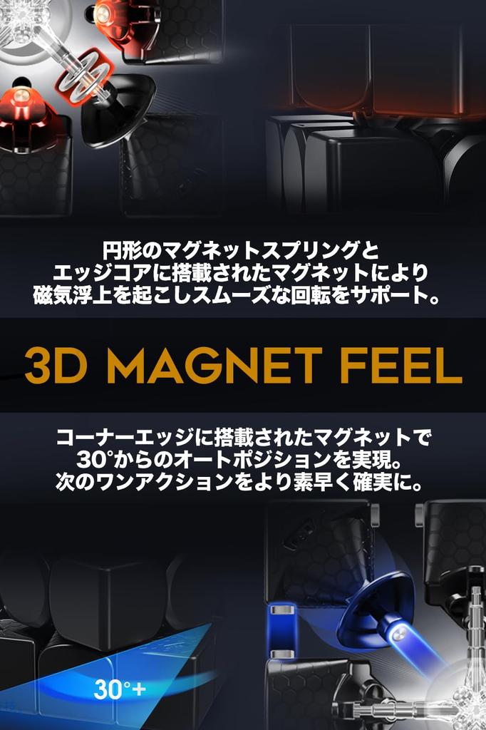 [Jenseits von 0,1 Sekunden] GANCUBE GAN 13 Maglev Stickerless 3x3 Gancube Mini Cube 3x3x3 Puzzle Spielzeug Stickerless Plastik 56mm (Inklusive Ständer, Tuch und