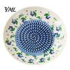Non Slip Kitchen Grater Ceramic Garlic Plate, Fruit Print Ginger Cheese Manual Grinder, Safe Grinding Disc Multi-function Mincer Dish for Onion,