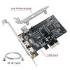 EP-053 IEEE 1394 to PCI-E Card 3x6Pin 1x4Pin Firewire 400 Adapter Card with Cable+Low Profile Bracket