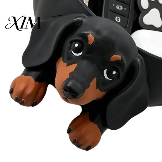 Schreibtisch-Schreibwaren-Aufbewahrung 3D-gedruckte Dackel-Schale, Harz-Hundeform-Schreibtisch-Organizer für Schlüssel, Schmuck, Organisation von kleinen Dekorationsgegenständen