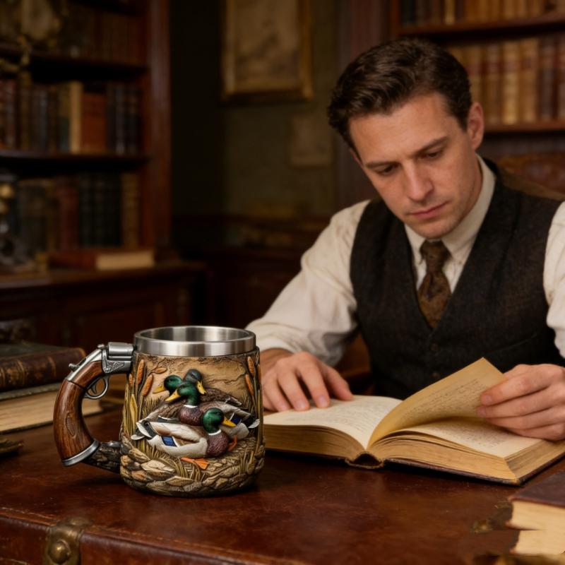 Hunting Theme Stainless Steel Cup Unique Gift for Hunters Outdoor Camping Mug