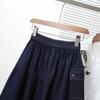 DIMANAF Übergröße Sommer Jeansröcke Damen Elastisch Lässig Mode A-Linie Jeansrock Hohe Taille Maxi