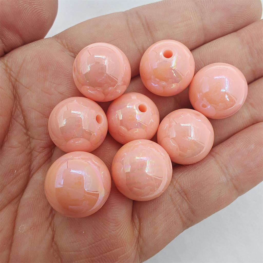 10 szt. okrągłych koralików koralikowych materiałów biżuteria akcesoria AB magiczny kolor bransoletka naszyjnik moda kreatywny ciemny dział