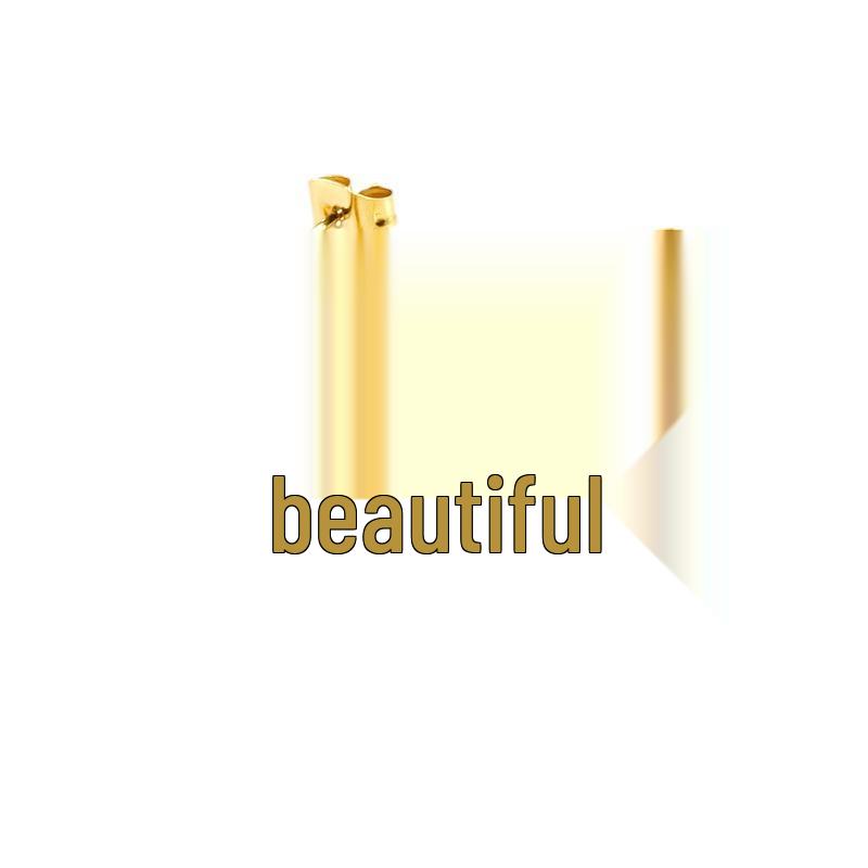 C-shaped Daisy Titanium Steel Earrings – 18K Gold Plated, European-American Design, Simple Geometric Style