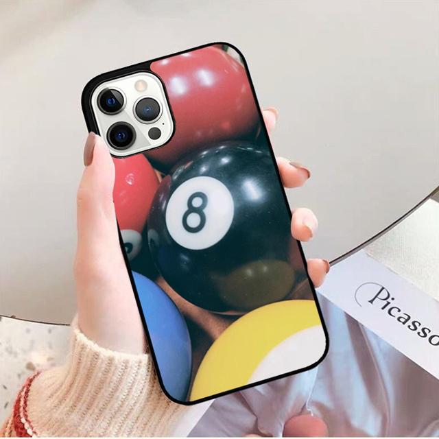 Billiards Eight Ball Phone Case Back Cover for iPhone 17 Air 16 15 14 13 11 12 Pro Max PlusS Shell Coque