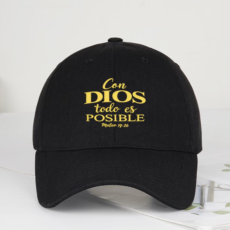 MLFO DIOS Printed SoftTop Baseball Cap Breathable Minimalist RetroChic Unisex Daily Commute Outdoor Hiking Holiday Gift