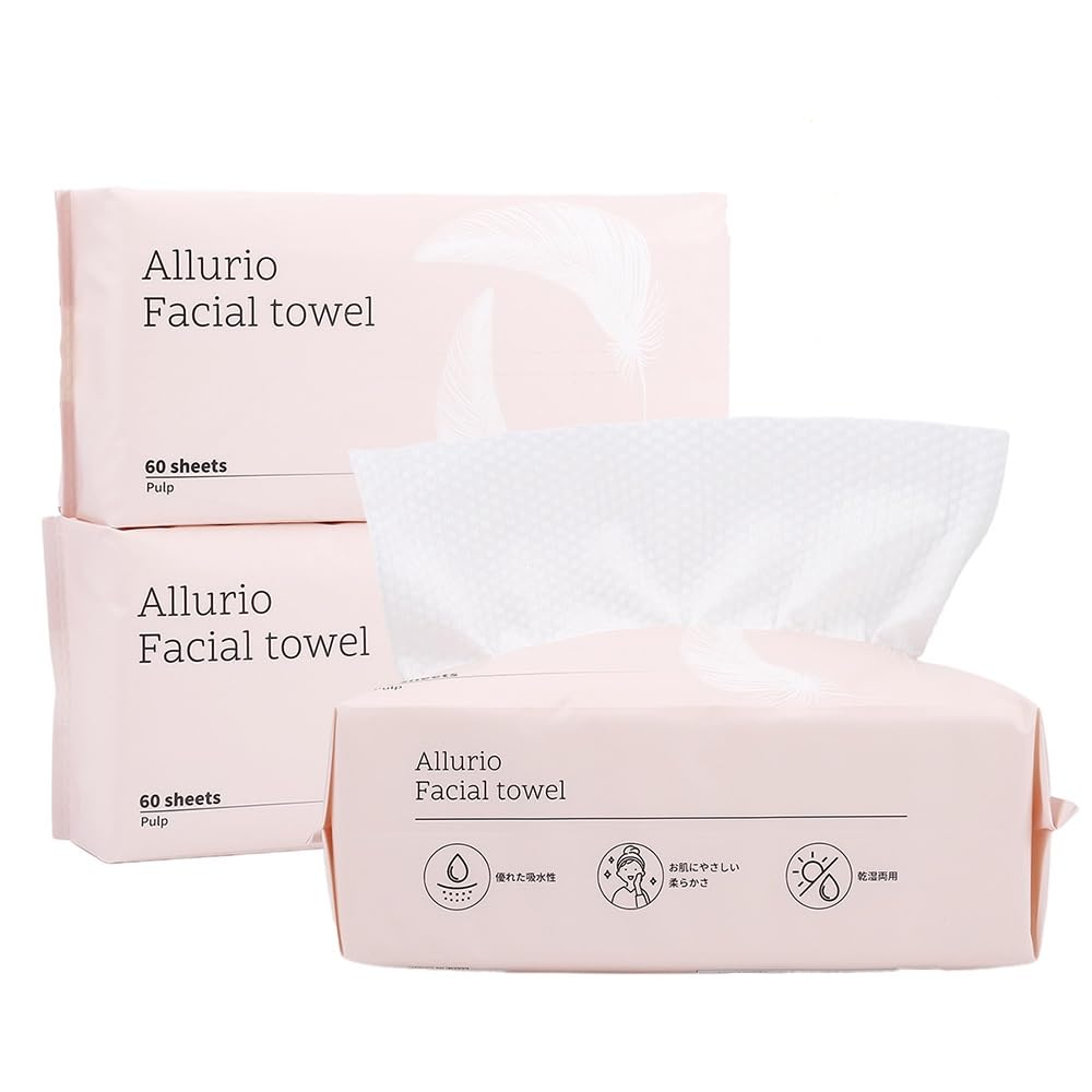 

Allurio Disposable Facial Towels 180 (3 packets, sheets) белый