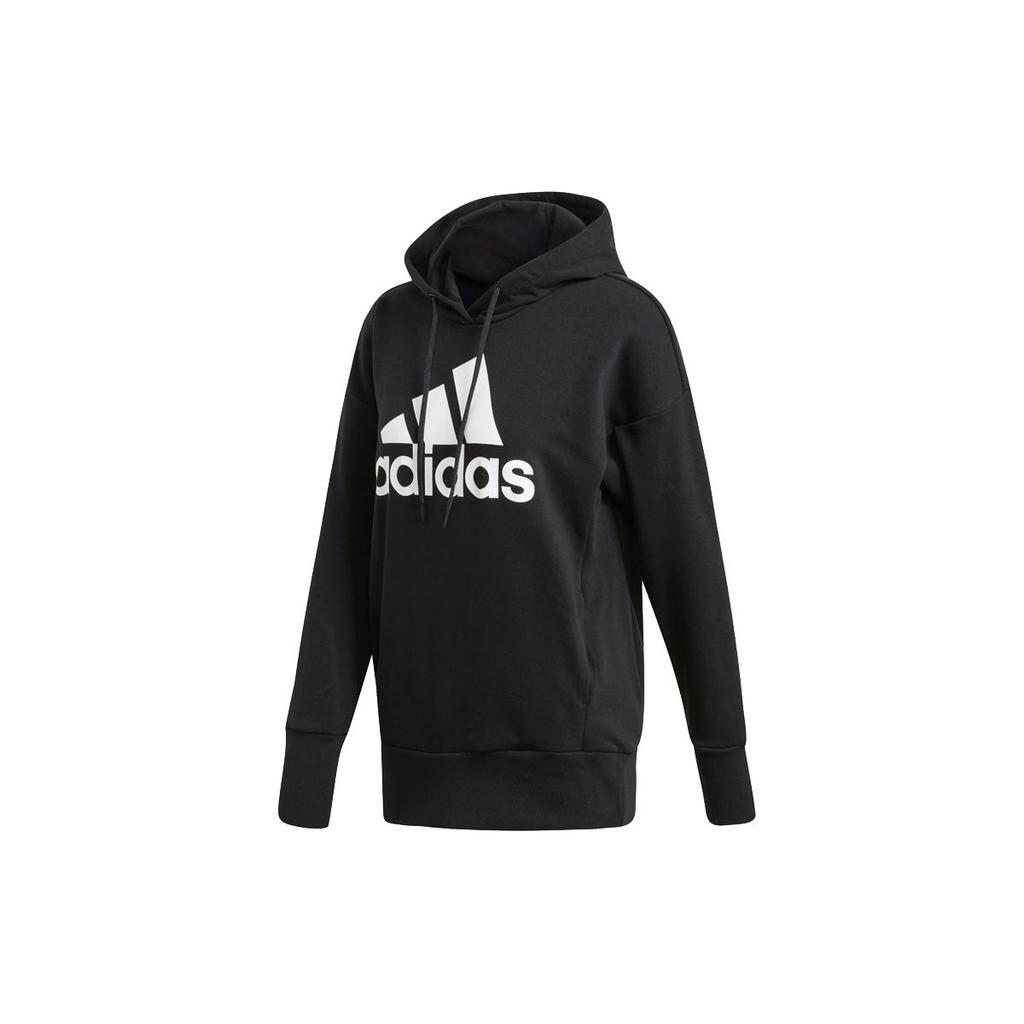 Adidas Loose-Fit Hooded Sweatshirt Women Tops Black FM1044