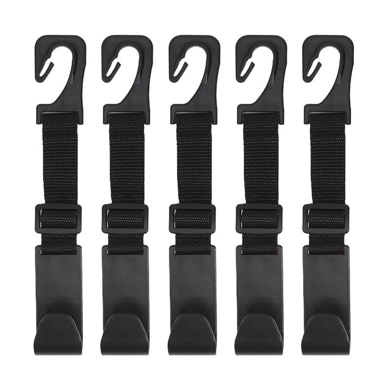 4Pcs/set Adjustable Car Seat Headrest Hook Space-Saving Easy To Install Car Seat Back Purse Hanger Large Load-bearing Reusable