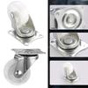 1/2/4Pcs White Nylon Rubber Caster Wheel 360 Degree Swivel Casters New Furniture Roller