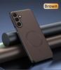 For Samsung S24 Case Magnetic Leather Shield Cover For Samsung S24 Anti-Fingerprint Non-Slip PC+TPU