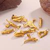 18k Gold-Plated European & American Ocean Series Sea Fish Charms for DIY Necklaces & Bracelets