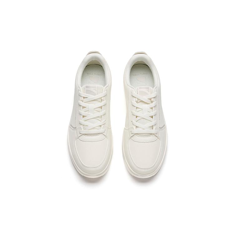 Anta Life Collection Casual Abrasion Resistant Slip Resistant Low top Skateboard Shoes Women's Beige 922128009-2
